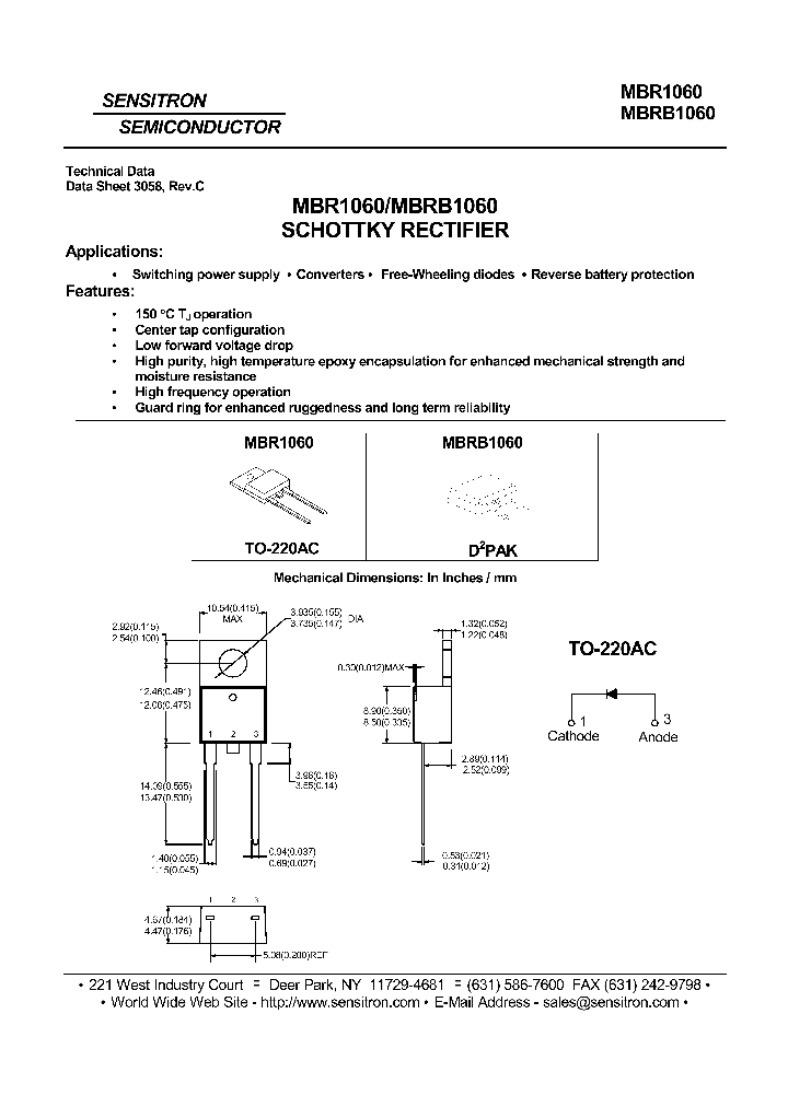 MBR1060_4146708.PDF Datasheet