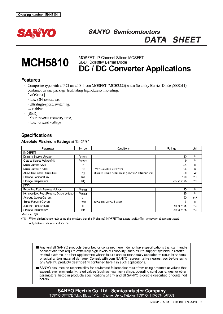 MCH5810_4113550.PDF Datasheet