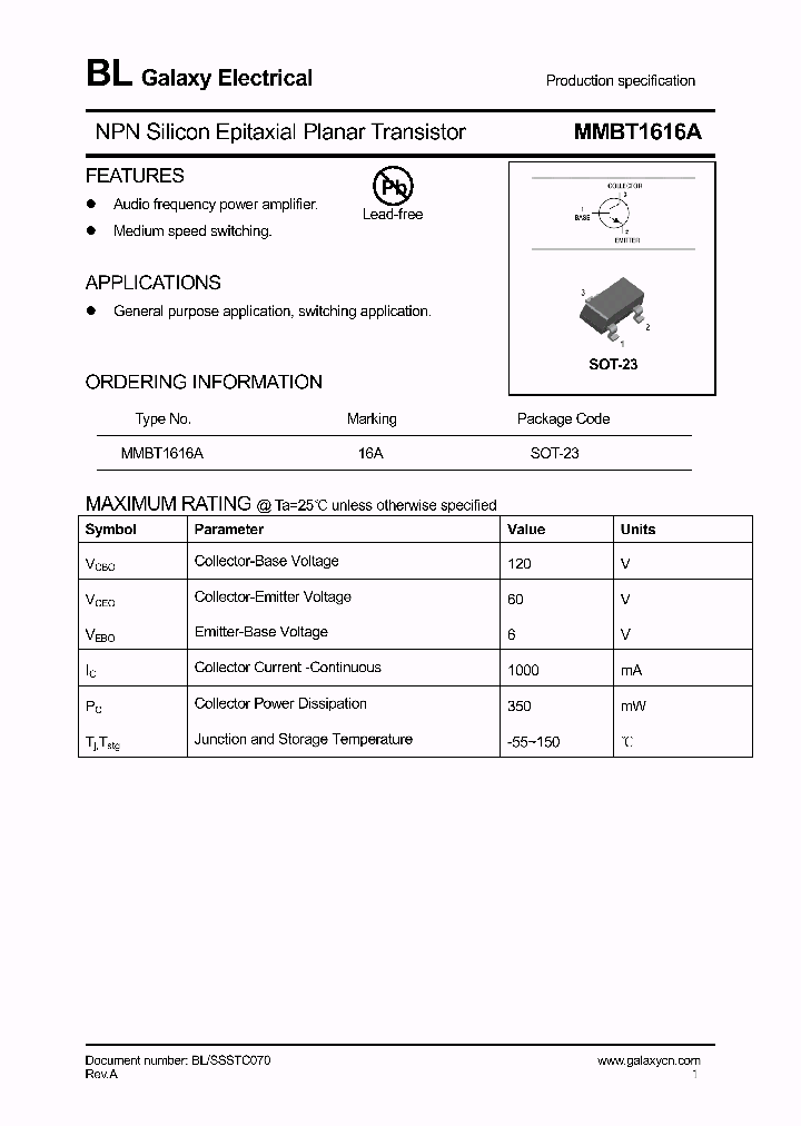 MMBT1616A_4145522.PDF Datasheet