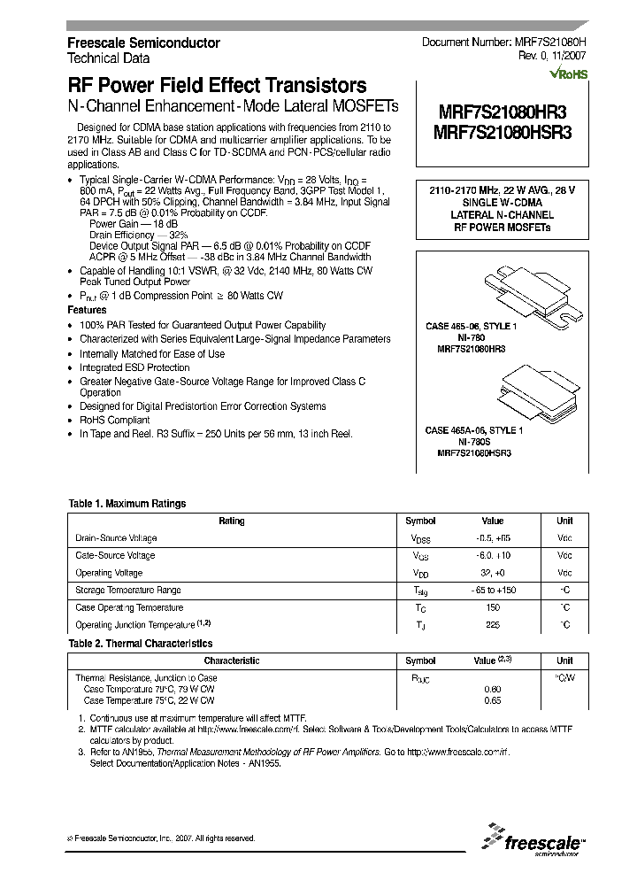 MRF7S21080HSR3_4127567.PDF Datasheet