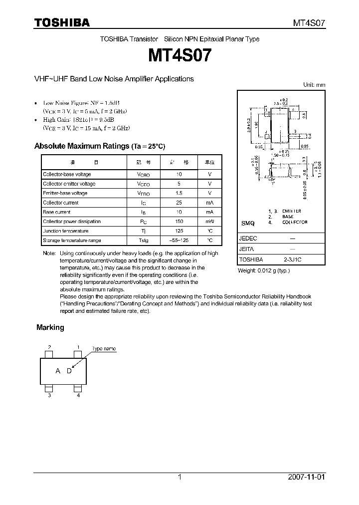 MT4S0707_4125494.PDF Datasheet