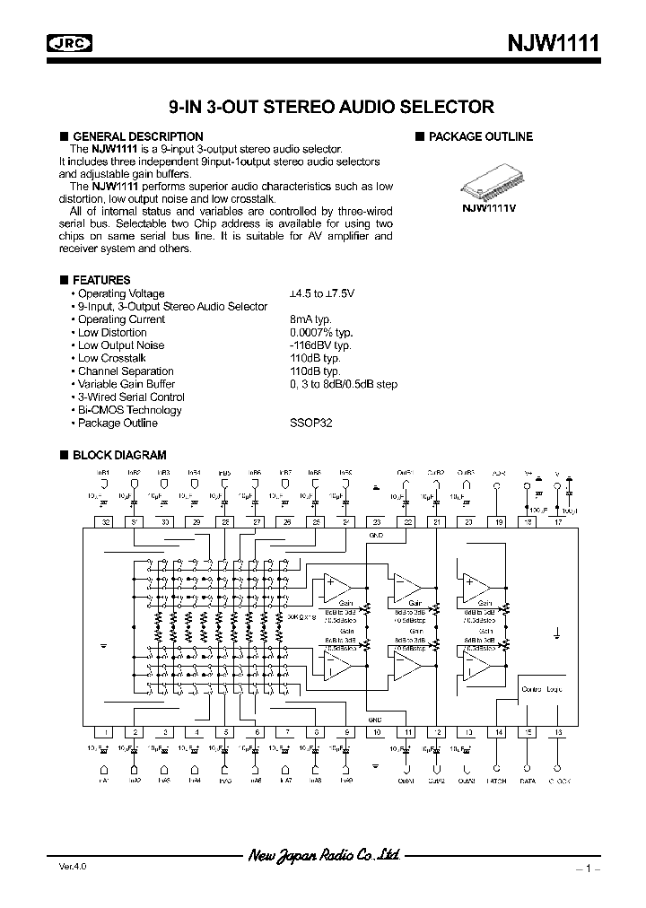 NJW1111_4131459.PDF Datasheet