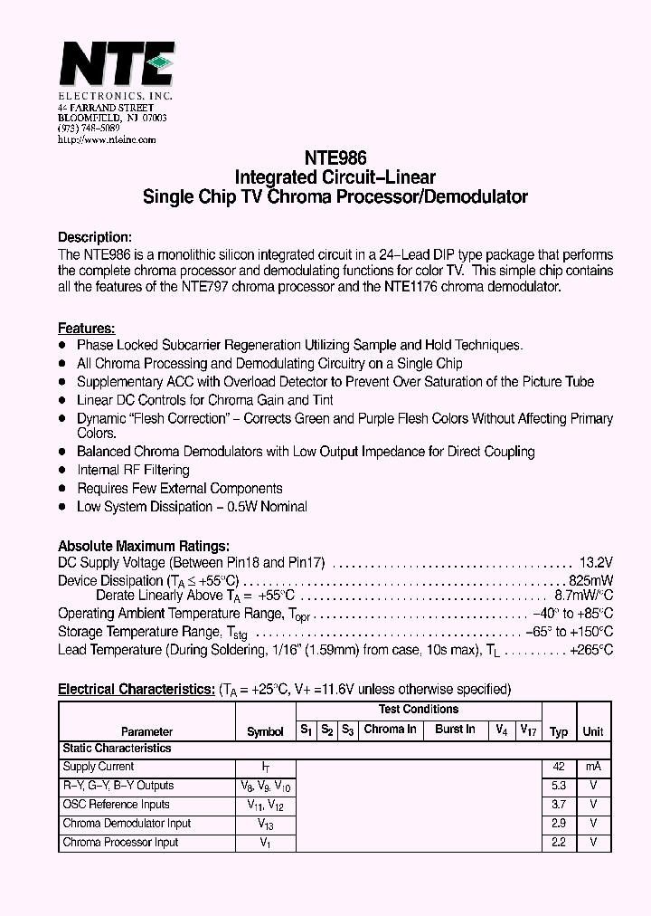 NTE986_4150326.PDF Datasheet