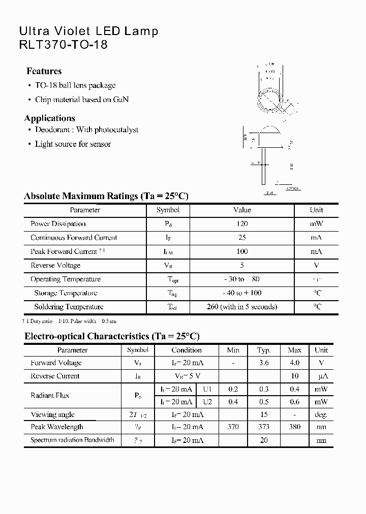 RLT370-TO-18_4156977.PDF Datasheet