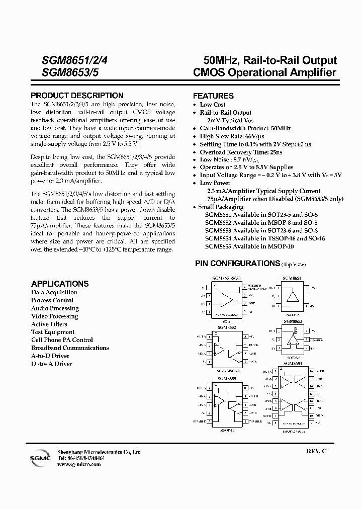 SGM8651_4117148.PDF Datasheet