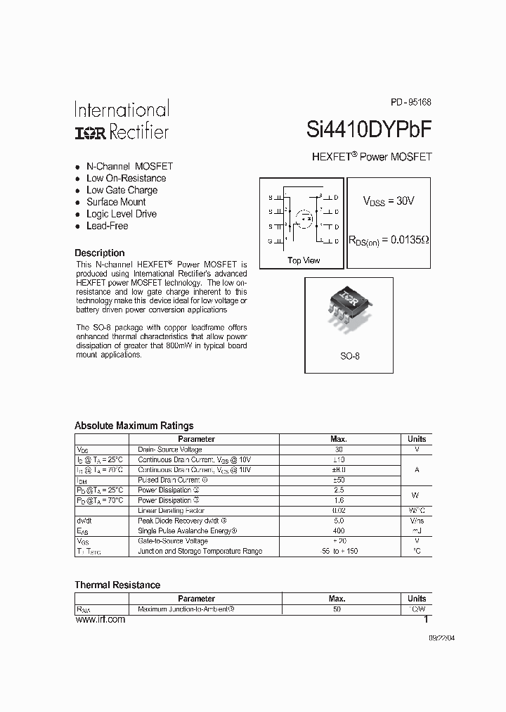 SI4410DYPBF_4109485.PDF Datasheet