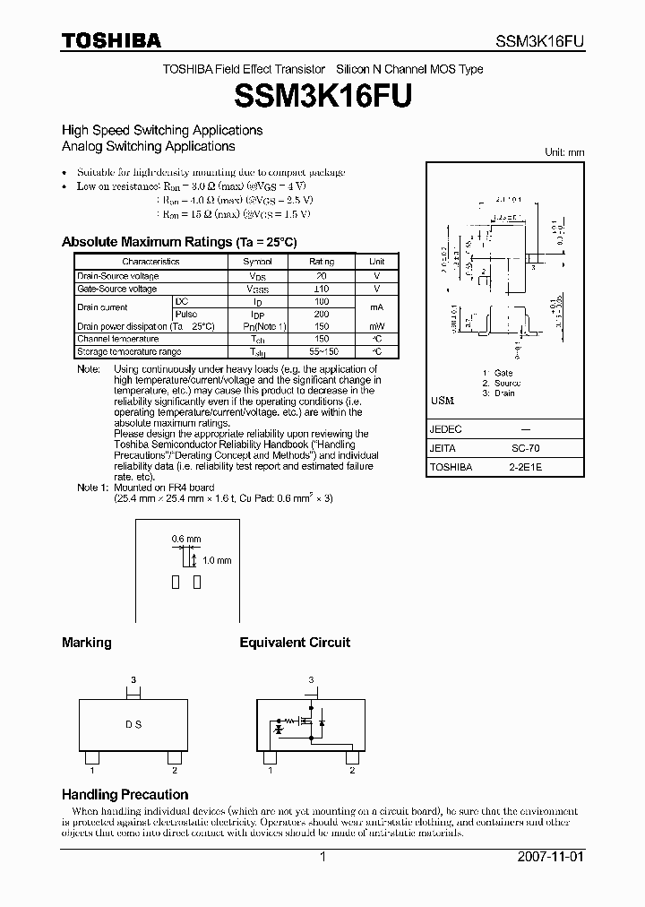 SSM3K16FU07_4124535.PDF Datasheet