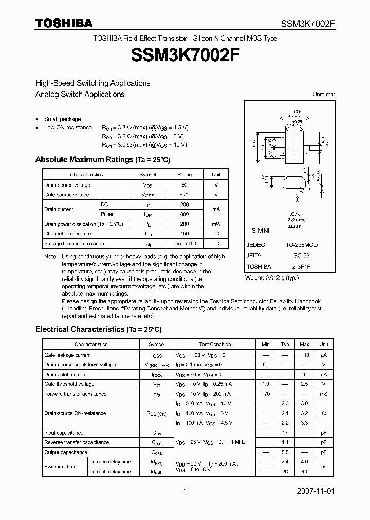 SSM3K310T_4134820.PDF Datasheet