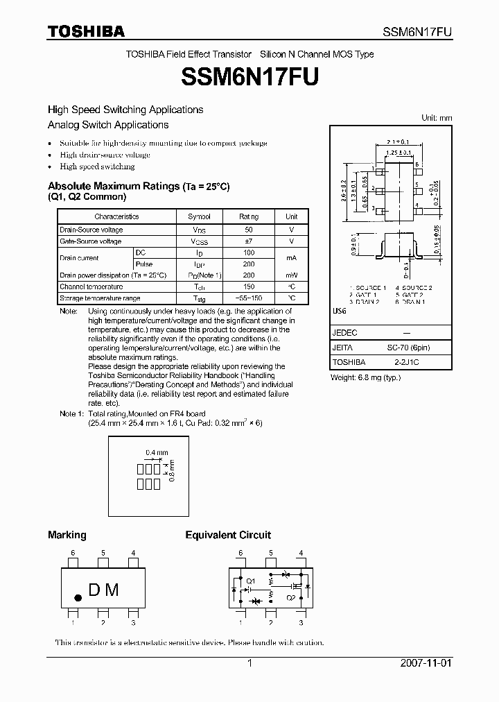 SSM6N17FU07_4134259.PDF Datasheet