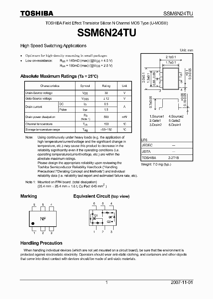 SSM6N24TU_4134258.PDF Datasheet