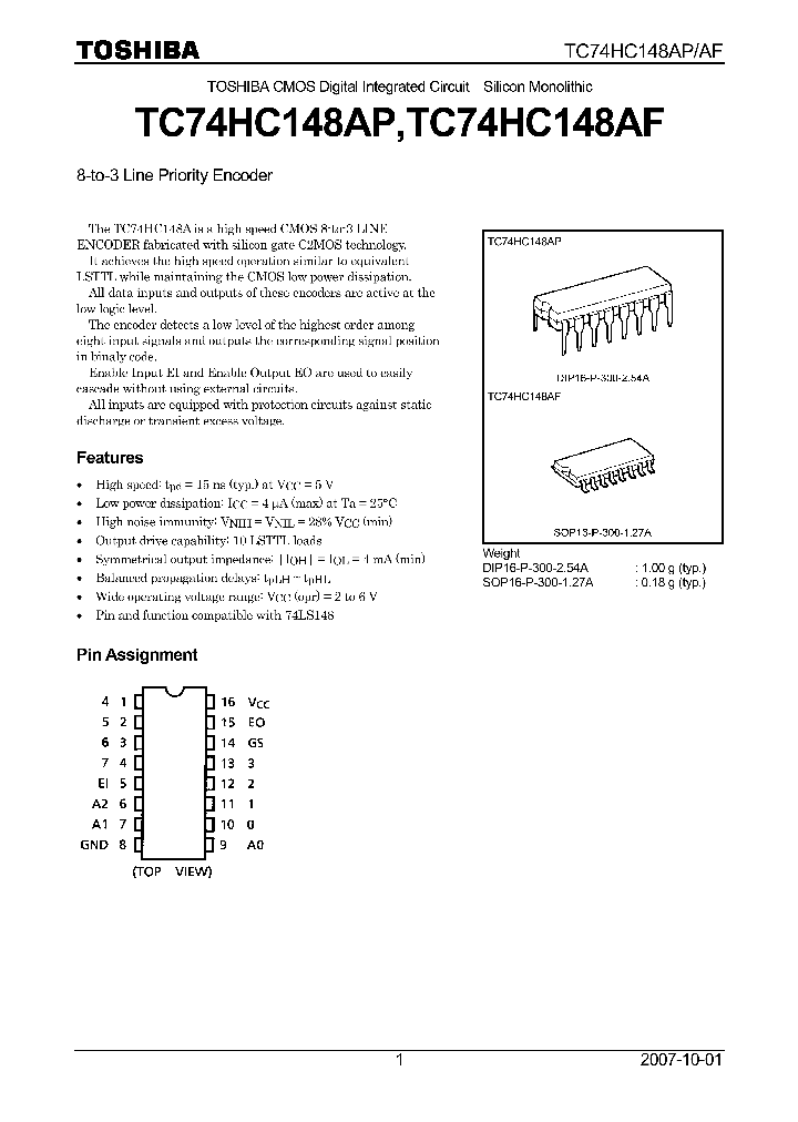 TC74HC148AP07_4109799.PDF Datasheet