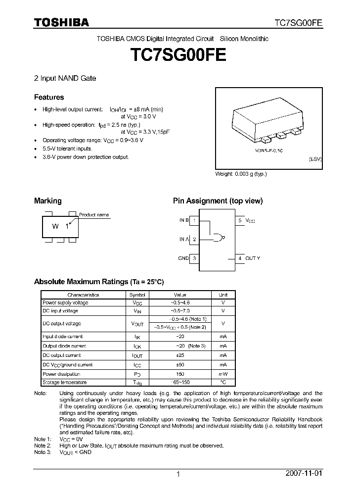 TC7SG00FE_4125368.PDF Datasheet