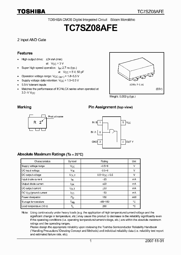 TC7SZ08AFE07_4125034.PDF Datasheet