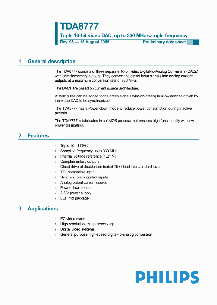 TDA8777_4108864.PDF Datasheet