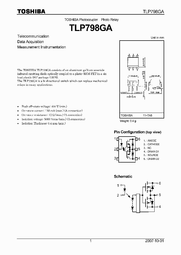 TLP798GA_4109966.PDF Datasheet