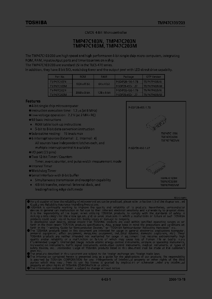 TMP47C103N_4109845.PDF Datasheet