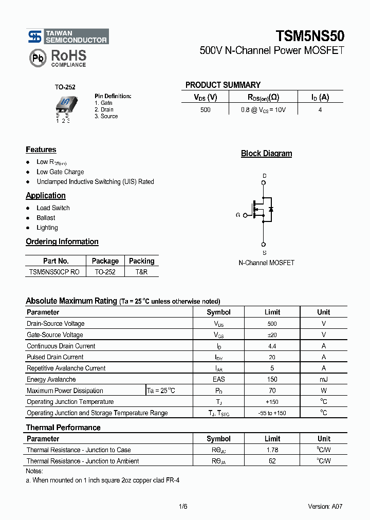 TSM5NS50CPRO_4131180.PDF Datasheet