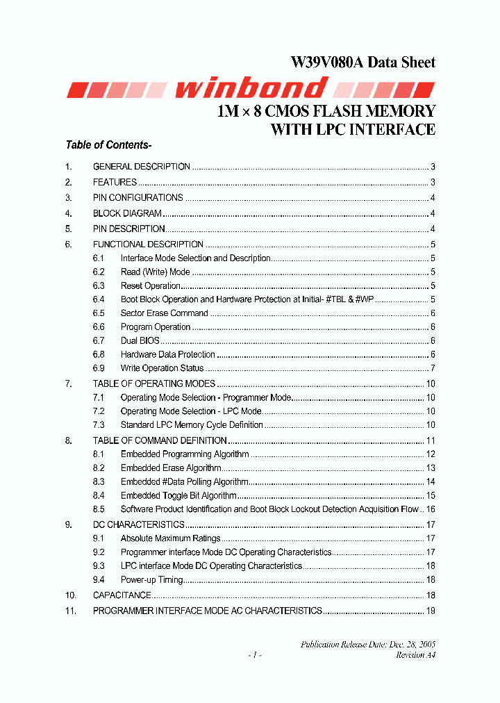 W39V080A_4129611.PDF Datasheet