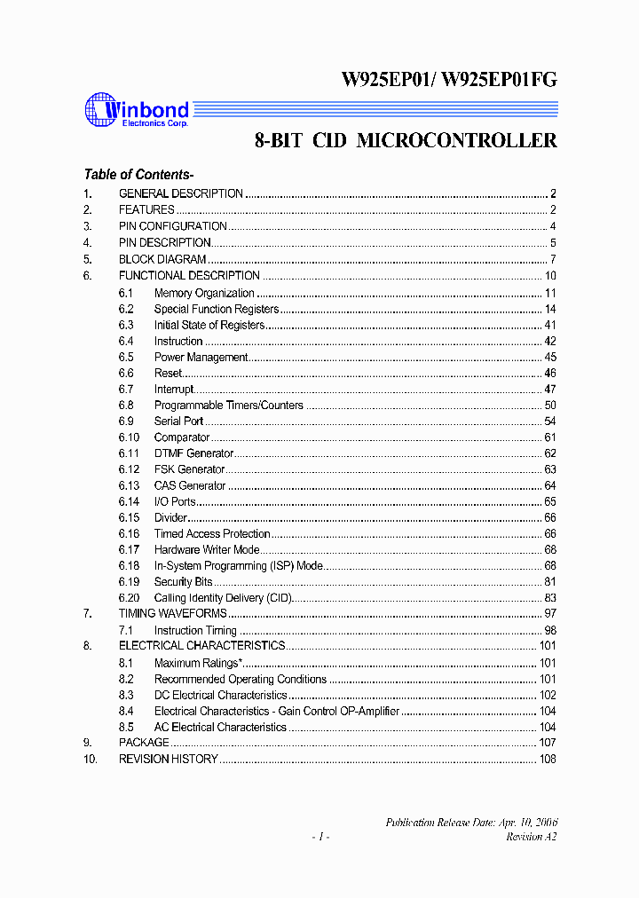 W925EP01FG_4132757.PDF Datasheet