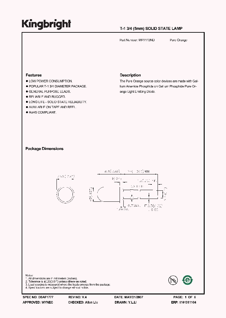 WP7113ND_4135929.PDF Datasheet