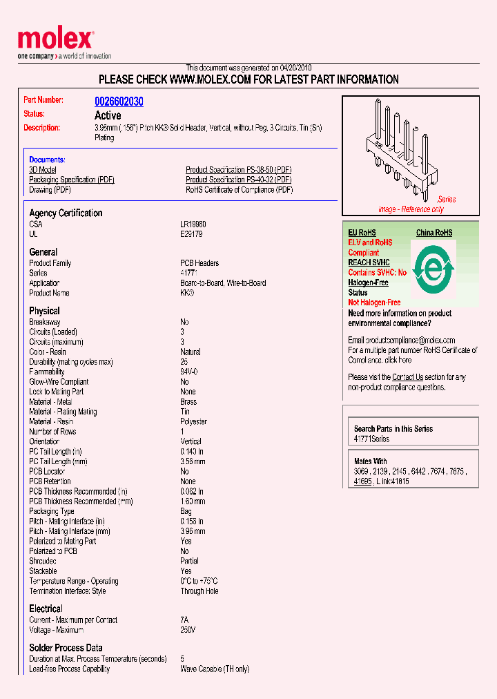 0026602030_4807358.PDF Datasheet