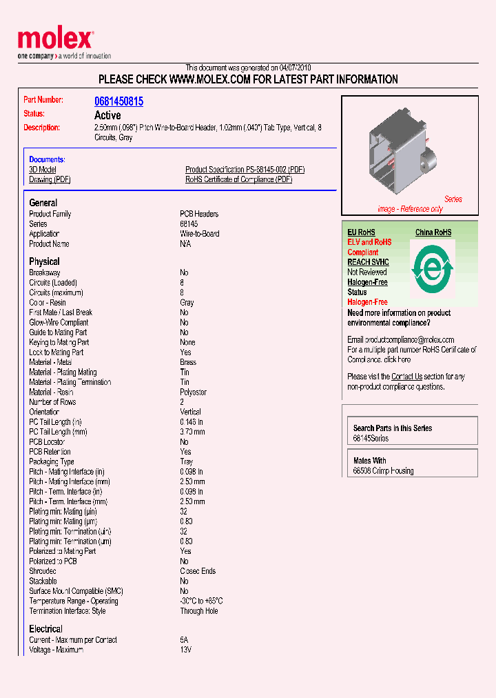 0681450815_4810315.PDF Datasheet