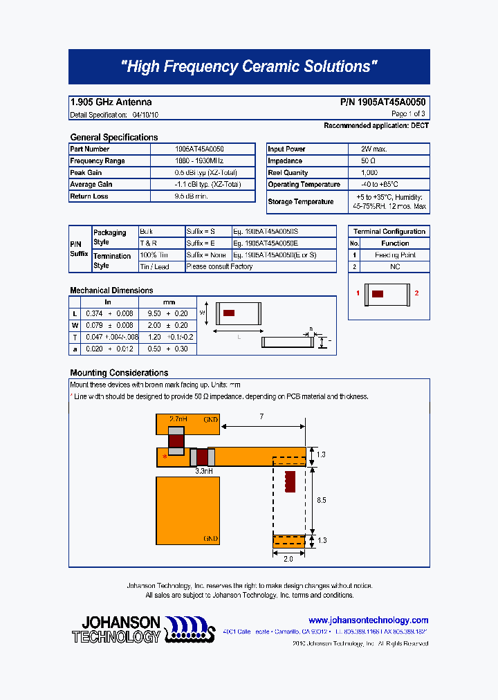 1905AT45A0050_4815625.PDF Datasheet