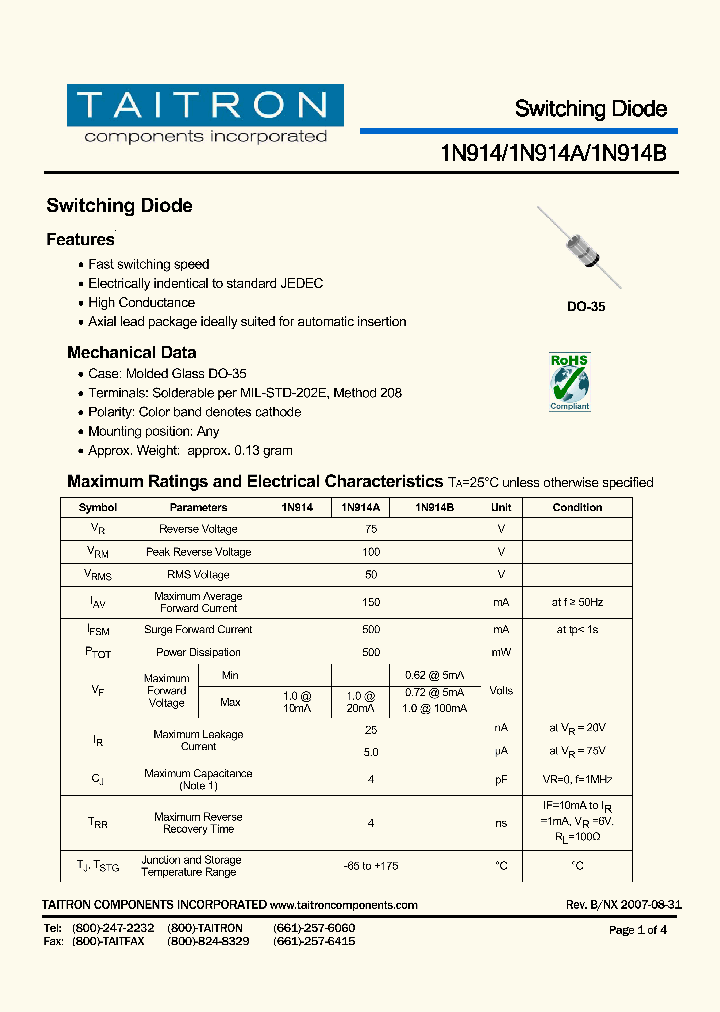 1N914A_4343927.PDF Datasheet