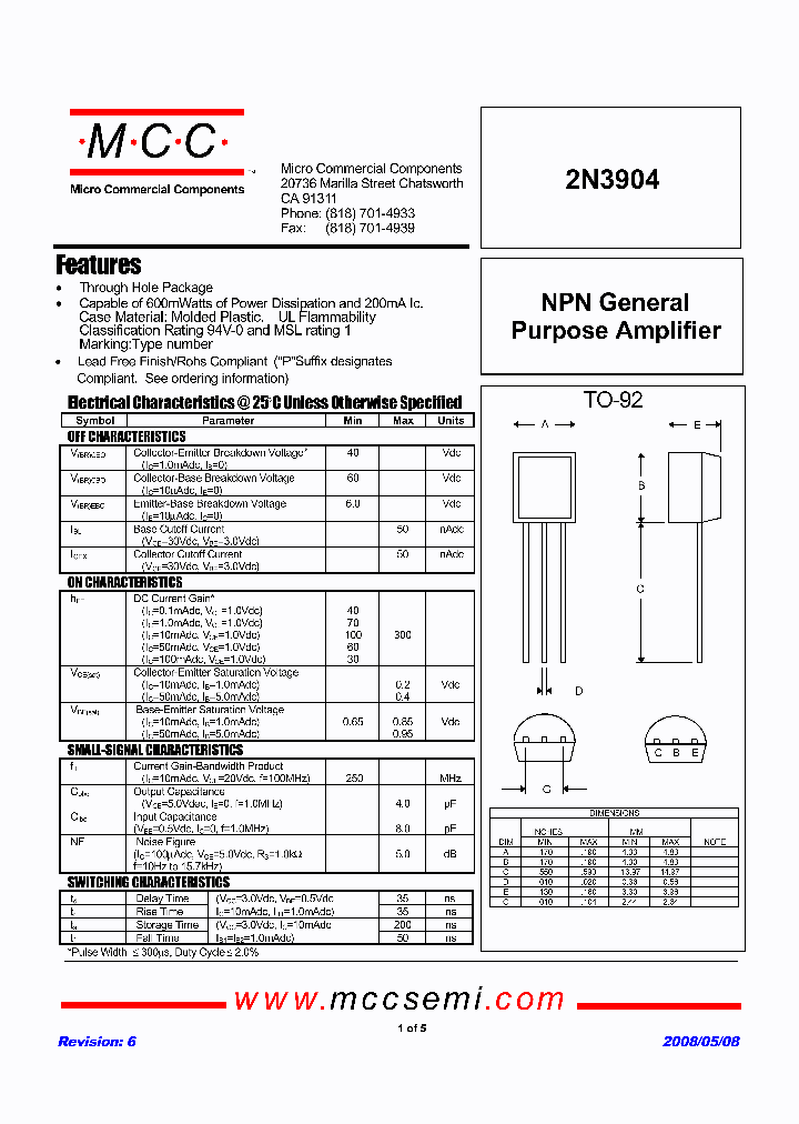 2N3904-AP_4673834.PDF Datasheet