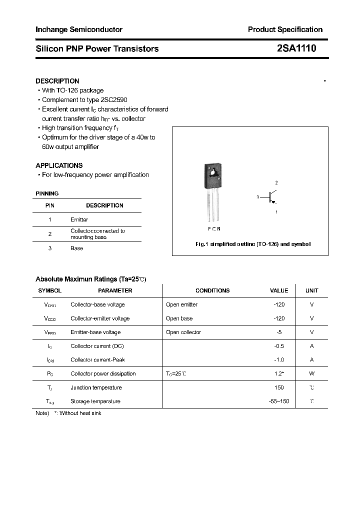 2SA1110_4313200.PDF Datasheet