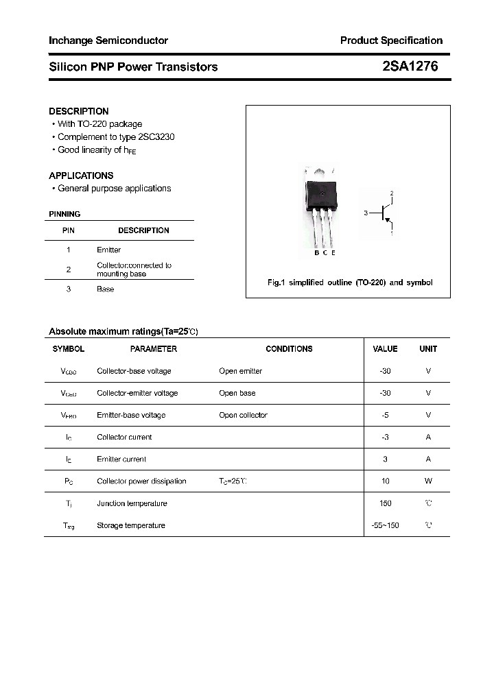 2SA1276_4316670.PDF Datasheet