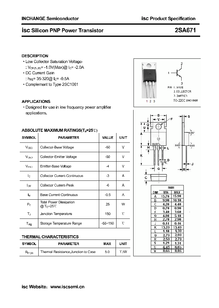 2SA671_4301082.PDF Datasheet