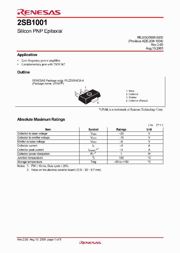 2SB1001BJTR-E_4241290.PDF Datasheet