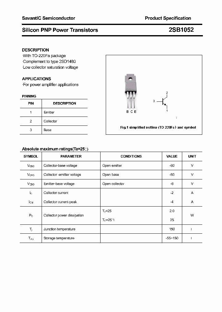 2SB1052_4397390.PDF Datasheet