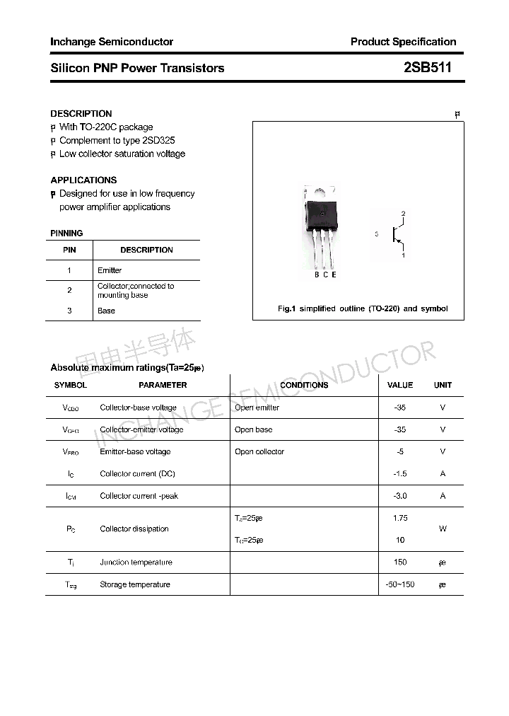 2SB511_4296681.PDF Datasheet