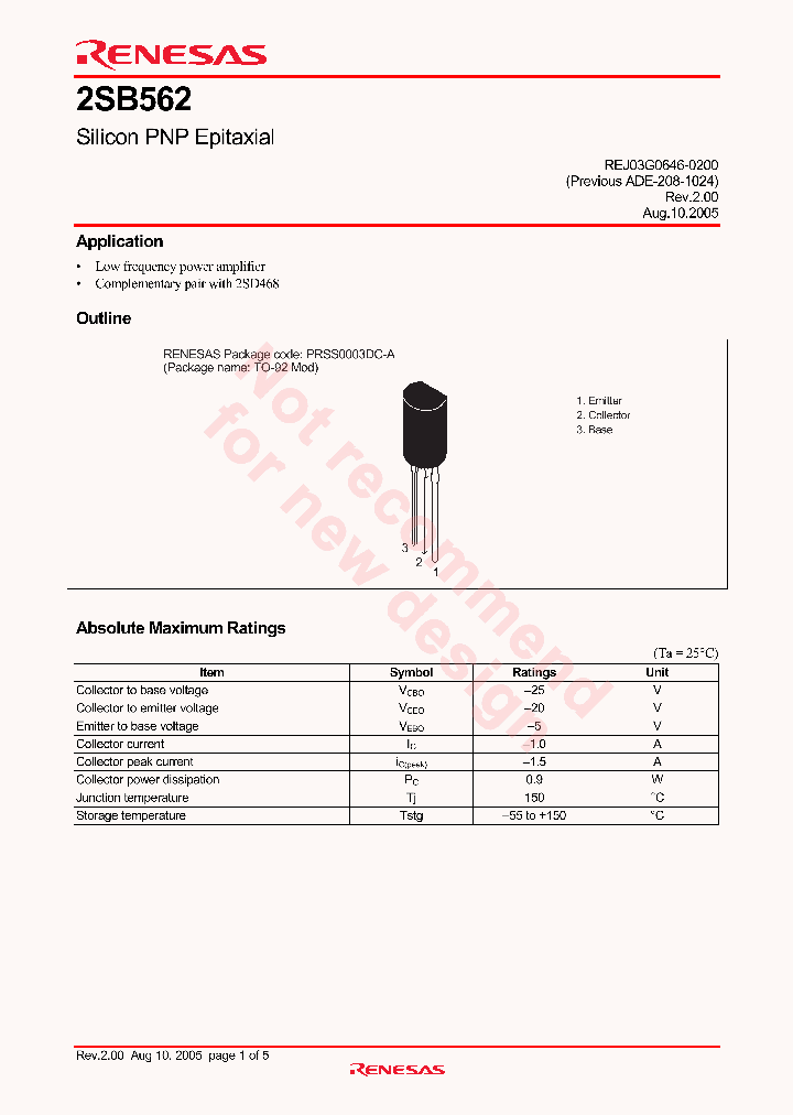 2SB562BTZ-E_4249521.PDF Datasheet