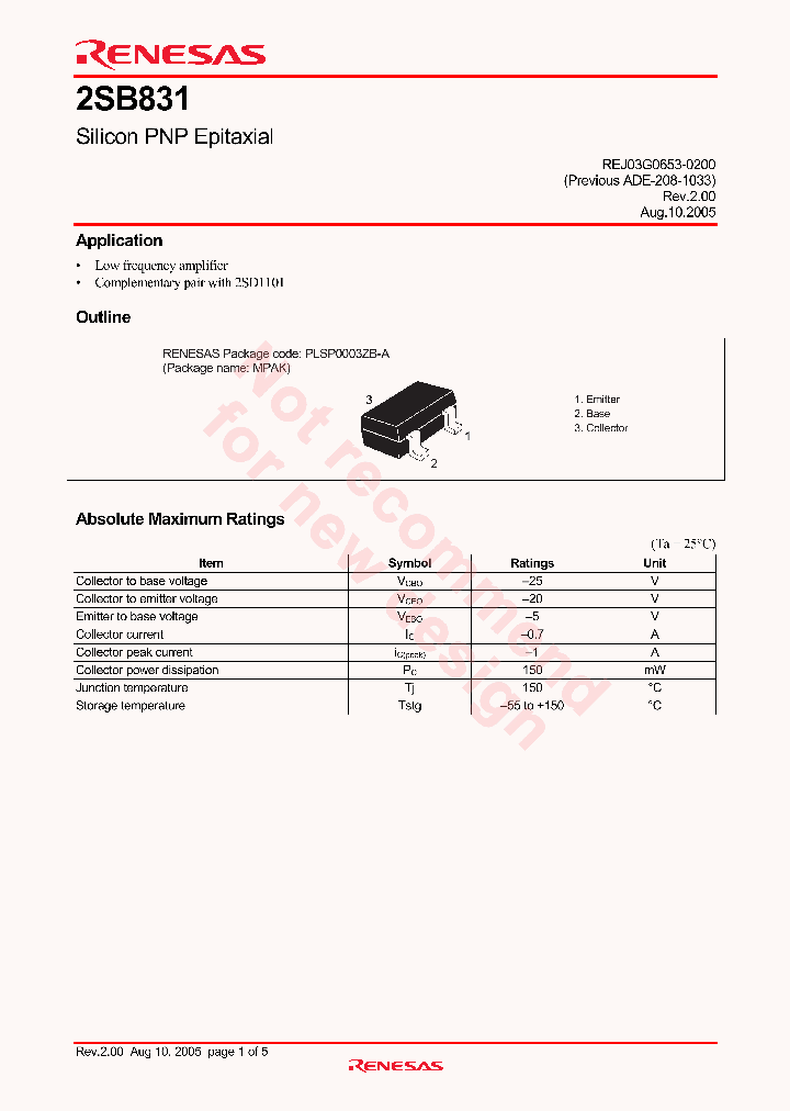 2SB831BCTL-E_4418132.PDF Datasheet