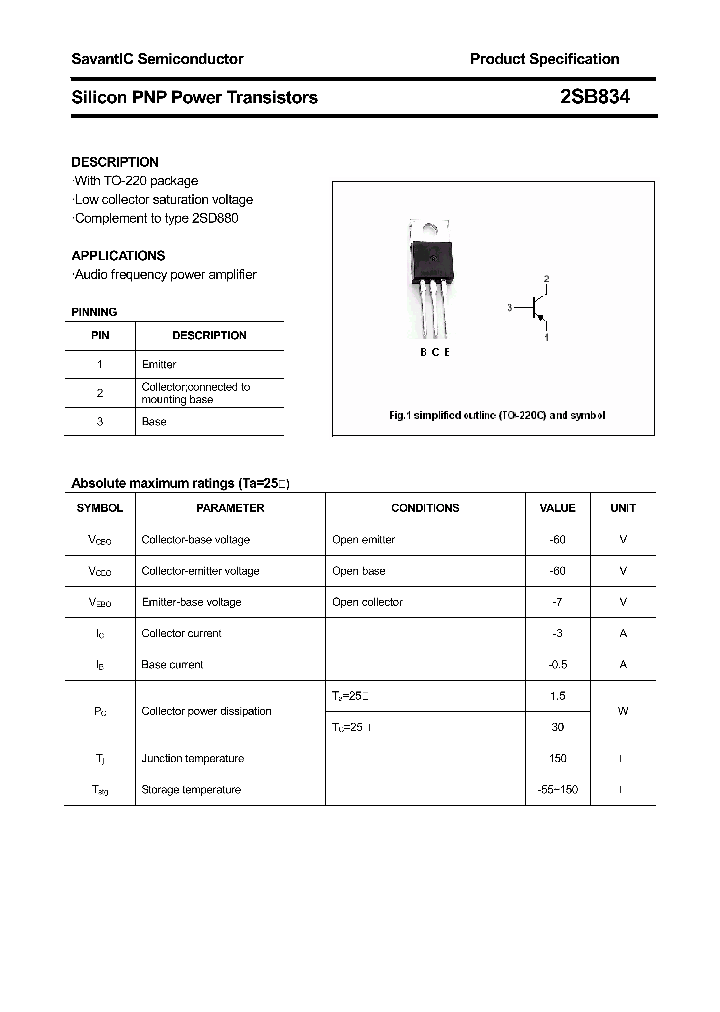 2SB834_4446984.PDF Datasheet