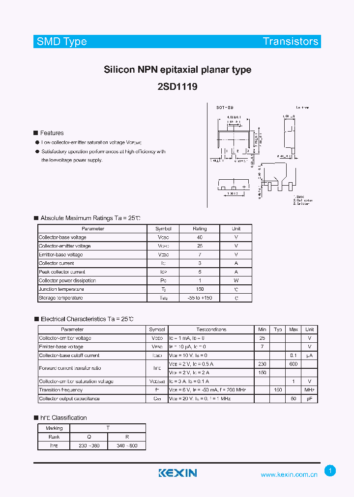 2SD1119_4282622.PDF Datasheet