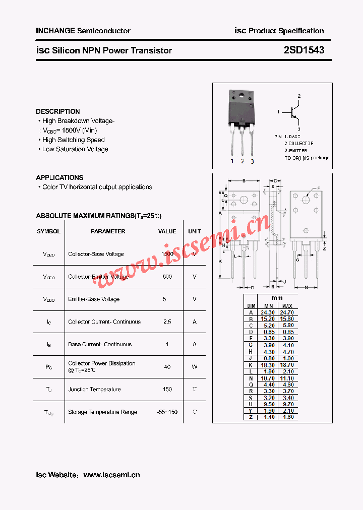 2SD1543_4461492.PDF Datasheet