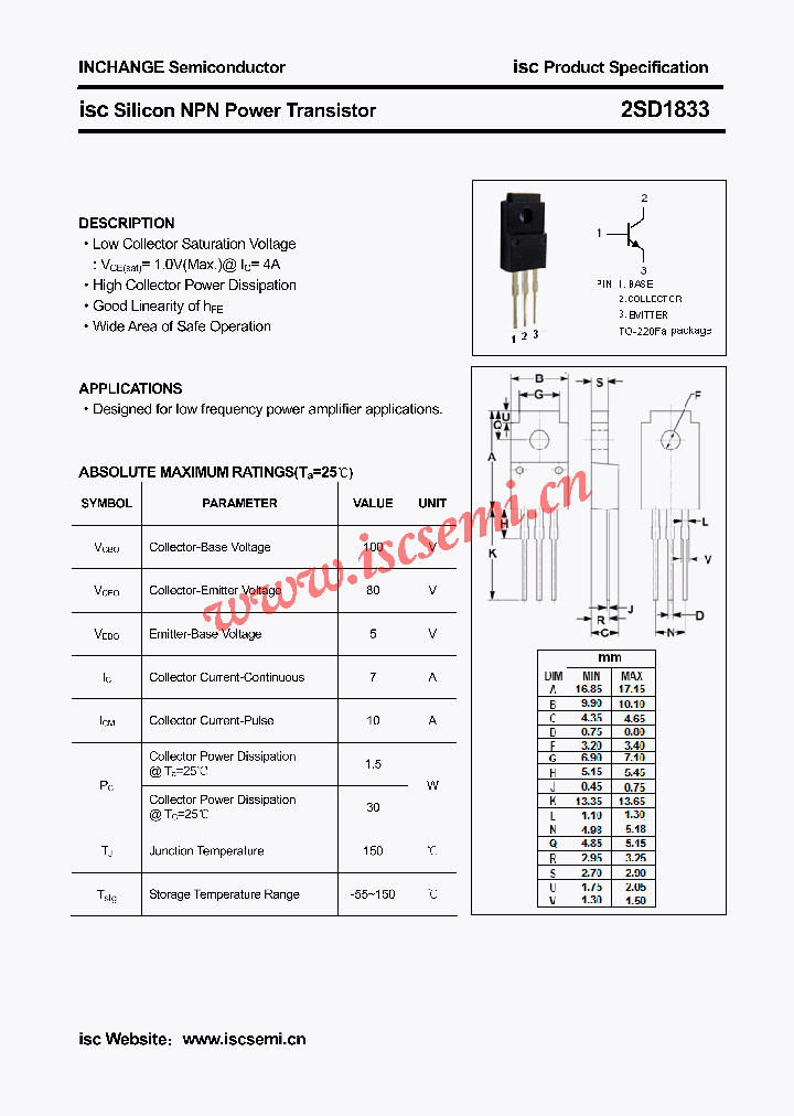 2SD1833_4721794.PDF Datasheet