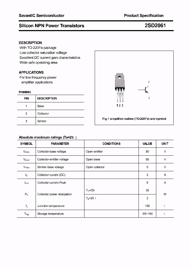 2SD2061_4388416.PDF Datasheet