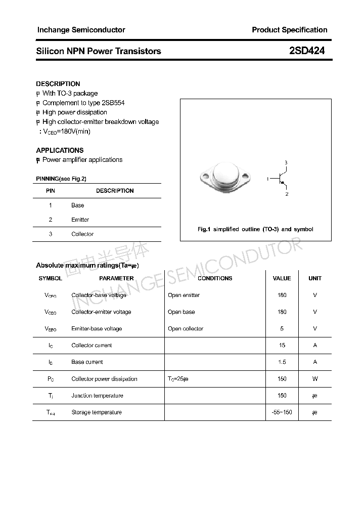 2SD424_4300678.PDF Datasheet