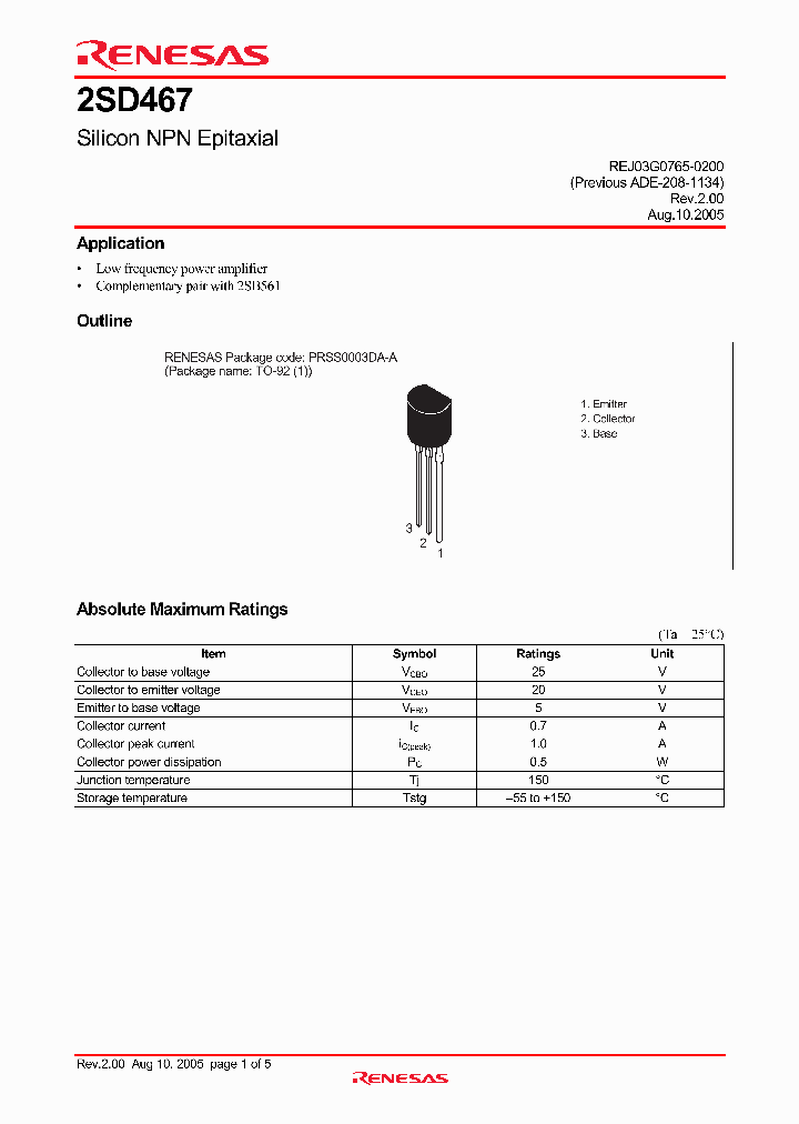 2SD467_4239520.PDF Datasheet