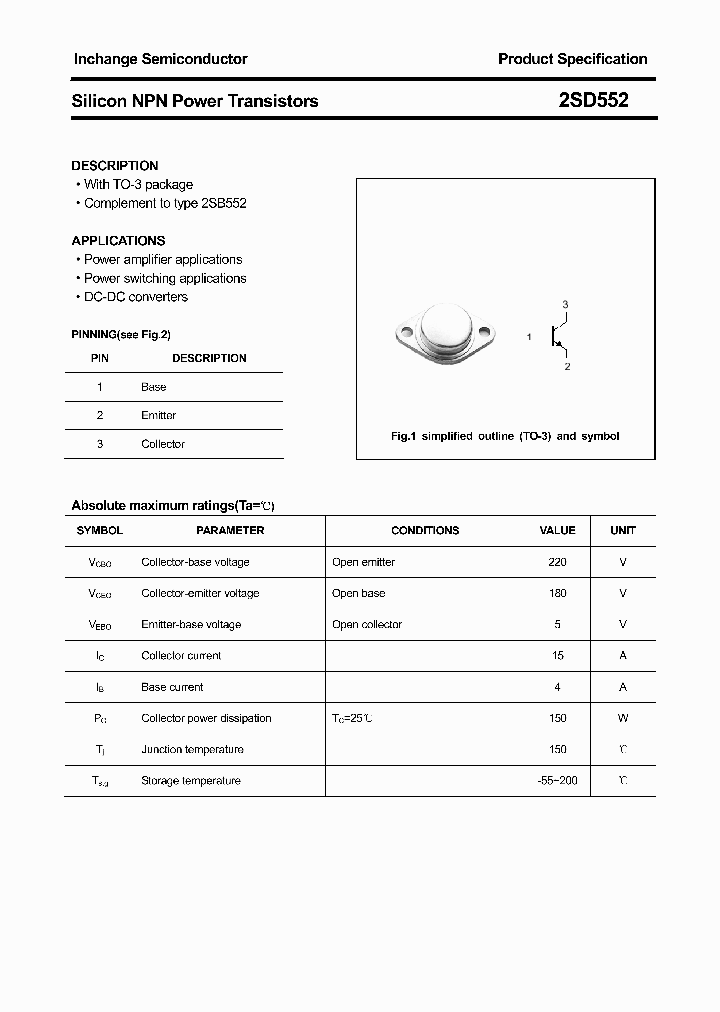 2SD552_4354395.PDF Datasheet