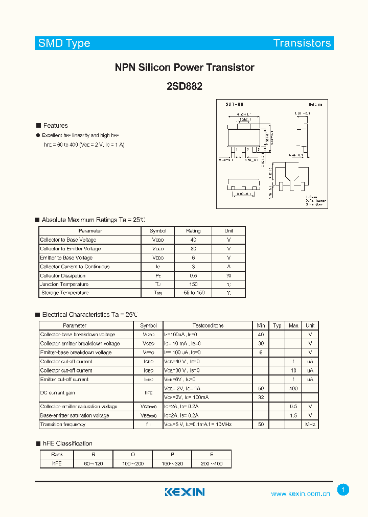 2SD882_4310135.PDF Datasheet