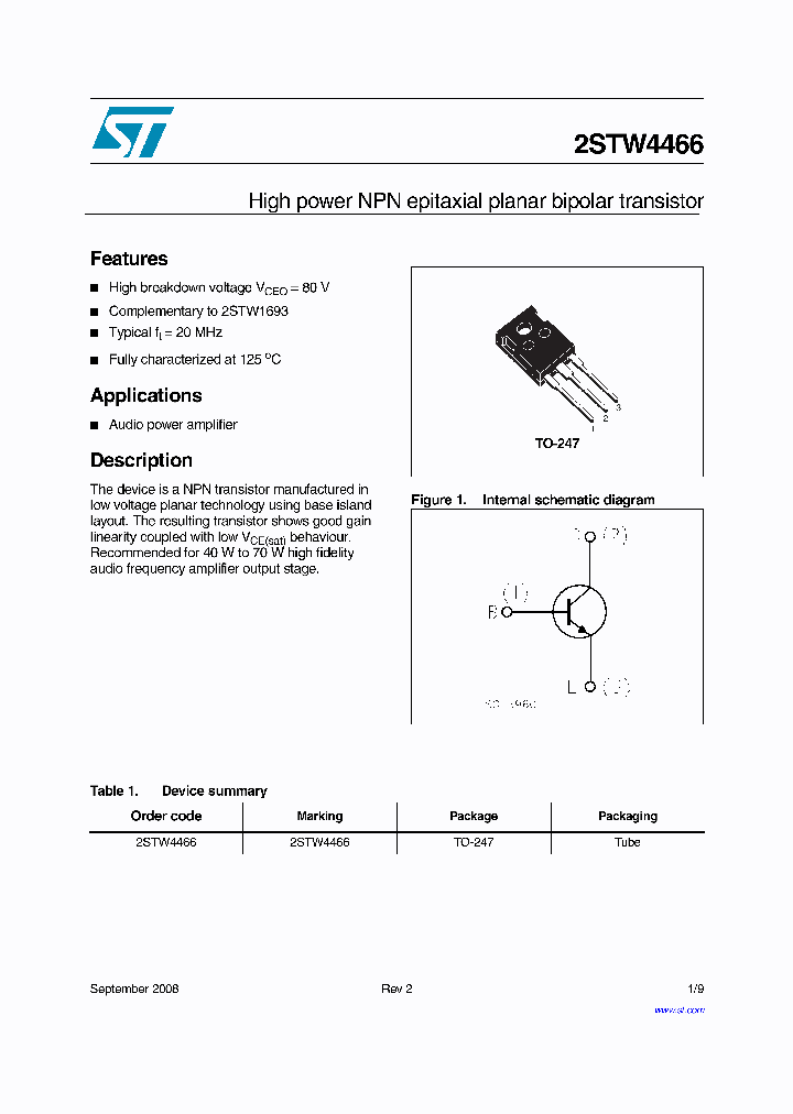 2STW446608_4238140.PDF Datasheet