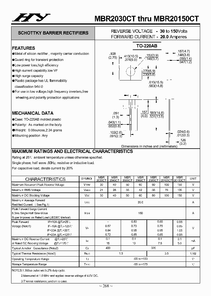 MBR2030CT-MBR20150CT_4504913.PDF Datasheet