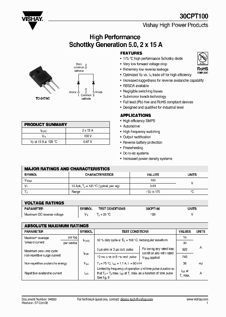 30CPT100_4731015.PDF Datasheet