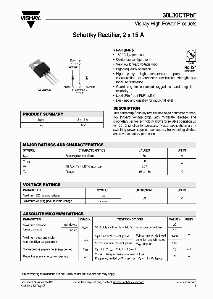 30L30CTPBF_4422928.PDF Datasheet